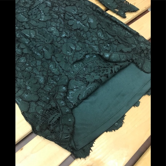 Betsey Johnson Women's Lace Sheath Hunter green - Picture 6 of 8